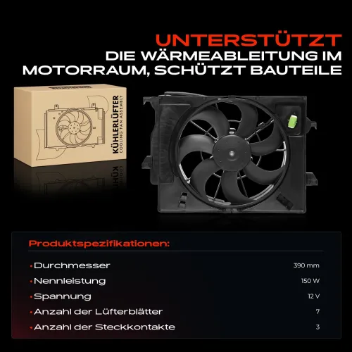 Lüfter, Motorkühlung 12 V Frankberg 5481FB0043369 Bild Lüfter, Motorkühlung 12 V Frankberg 5481FB0043369