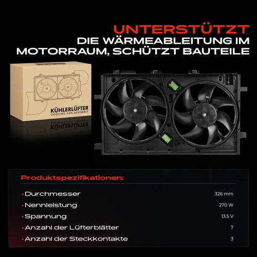 Lüfter, Motorkühlung 13,5 V Frankberg 5481FB0043370 Bild Lüfter, Motorkühlung 13,5 V Frankberg 5481FB0043370