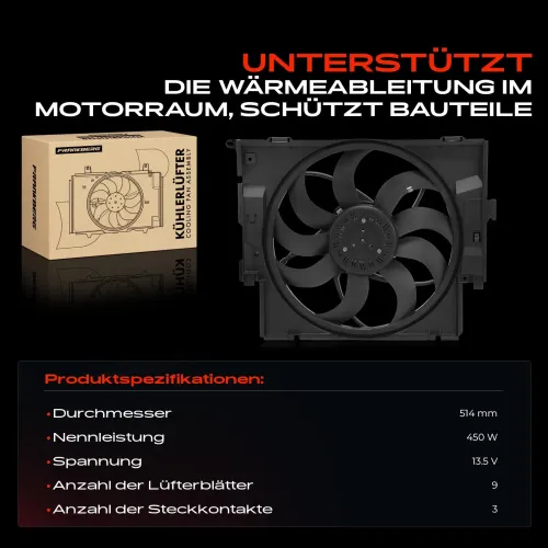 Lüfter, Motorkühlung 13,5 V Frankberg 5481FB0043381 Bild Lüfter, Motorkühlung 13,5 V Frankberg 5481FB0043381