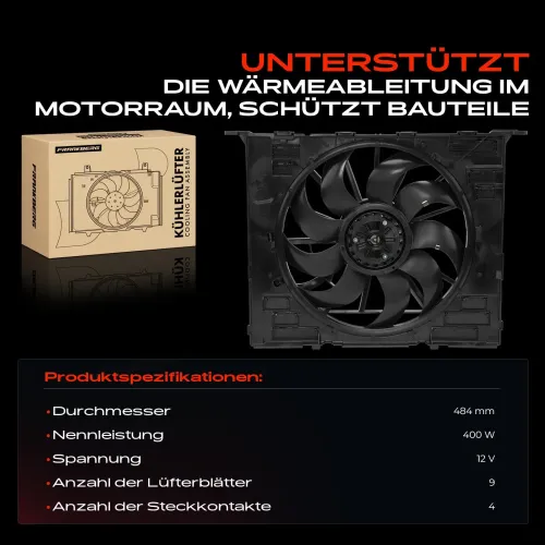 Lüfter, Motorkühlung 12 V Frankberg 5481FB0043419 Bild Lüfter, Motorkühlung 12 V Frankberg 5481FB0043419