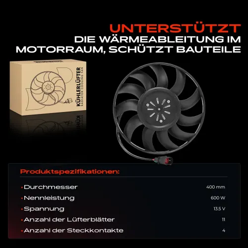 Lüfter, Motorkühlung 13,5 V Frankberg 5481FB0043420 Bild Lüfter, Motorkühlung 13,5 V Frankberg 5481FB0043420