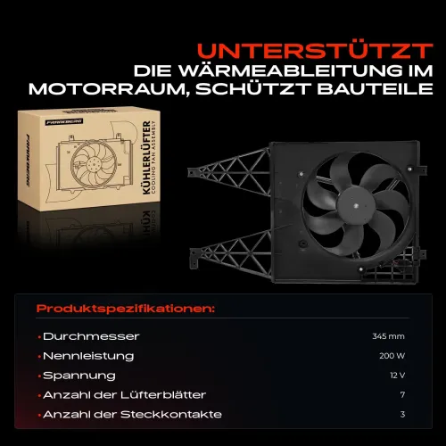 Lüfter, Motorkühlung 12 V Frankberg 5481FB0043448 Bild Lüfter, Motorkühlung 12 V Frankberg 5481FB0043448