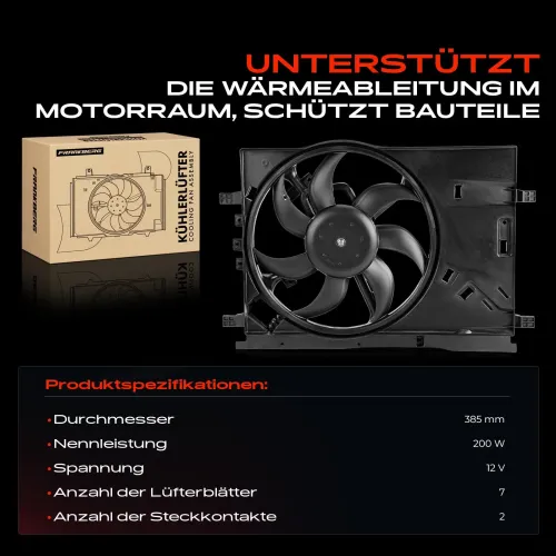 Lüfter, Motorkühlung 12 V Frankberg 5481FB0043450 Bild Lüfter, Motorkühlung 12 V Frankberg 5481FB0043450