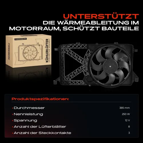 Lüfter, Motorkühlung 12 V Frankberg 5481FB0043458 Bild Lüfter, Motorkühlung 12 V Frankberg 5481FB0043458