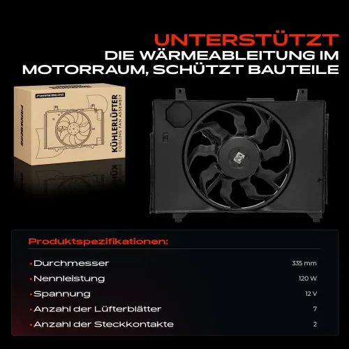 Lüfter, Motorkühlung 12 V Frankberg 5481FB0043459 Bild Lüfter, Motorkühlung 12 V Frankberg 5481FB0043459