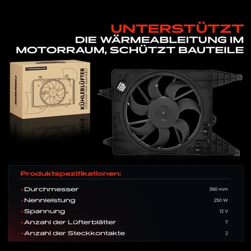 Lüfter, Motorkühlung 12 V Frankberg 5481FB0043460 Bild Lüfter, Motorkühlung 12 V Frankberg 5481FB0043460