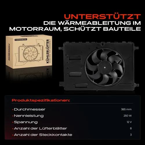 Lüfter, Motorkühlung 12 V Frankberg 5481FB0043462 Bild Lüfter, Motorkühlung 12 V Frankberg 5481FB0043462