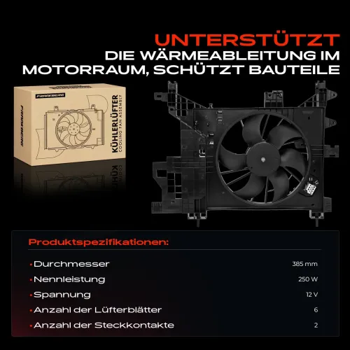 Lüfter, Motorkühlung 12 V Frankberg 5481FB0043474 Bild Lüfter, Motorkühlung 12 V Frankberg 5481FB0043474