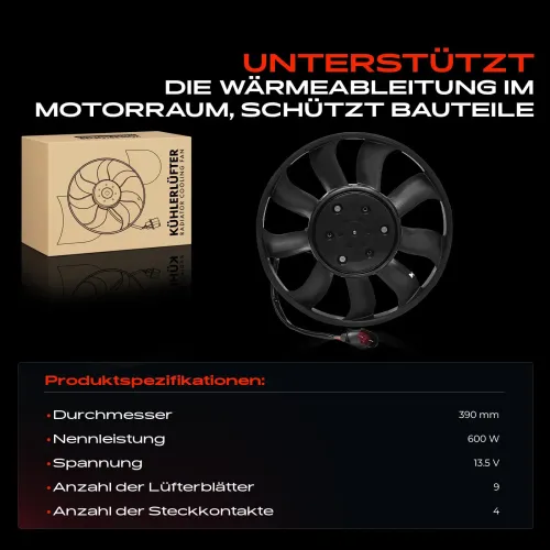 Lüfter, Motorkühlung 13,5 V Frankberg 5481FB0043476 Bild Lüfter, Motorkühlung 13,5 V Frankberg 5481FB0043476