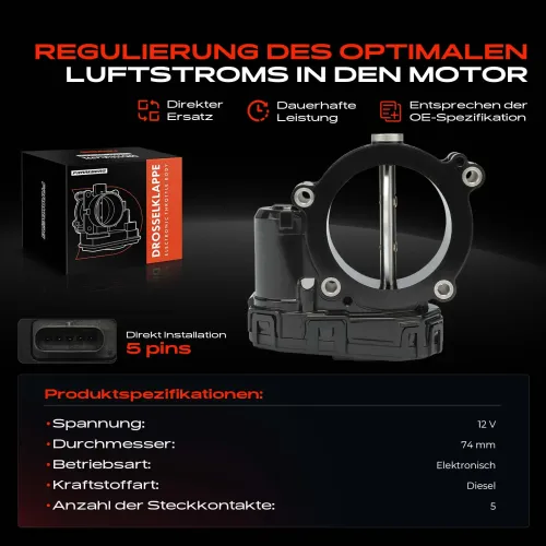 Drosselklappenstutzen 12 V Frankberg 5481FB0043675 Bild Drosselklappenstutzen 12 V Frankberg 5481FB0043675