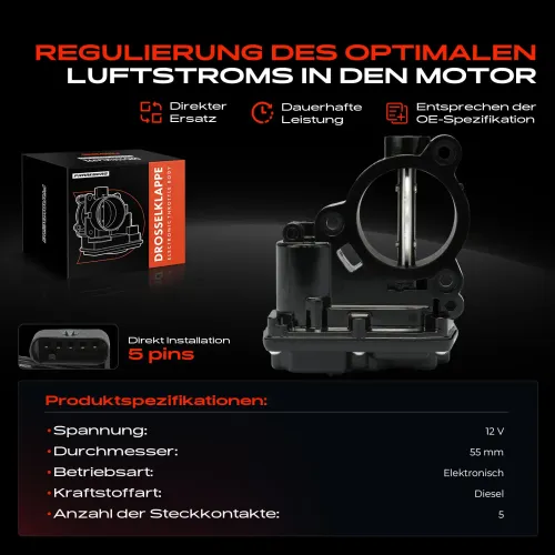 Drosselklappenstutzen 12 V Frankberg 5481FB0043682 Bild Drosselklappenstutzen 12 V Frankberg 5481FB0043682