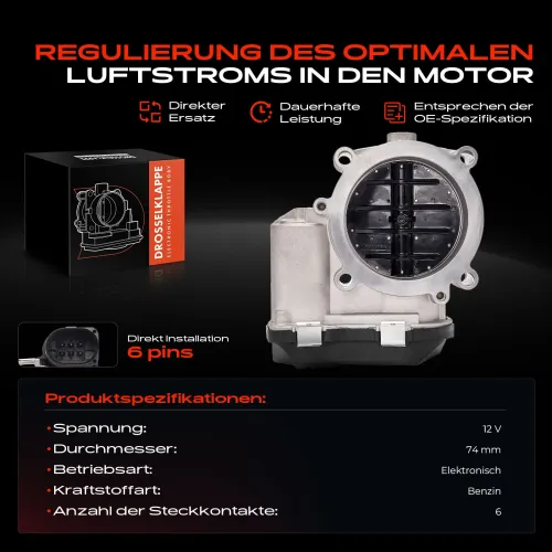 Drosselklappenstutzen 12 V Frankberg 5481FB0043683 Bild Drosselklappenstutzen 12 V Frankberg 5481FB0043683