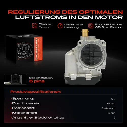 Drosselklappenstutzen 12 V Frankberg 5481FB0043694 Bild Drosselklappenstutzen 12 V Frankberg 5481FB0043694