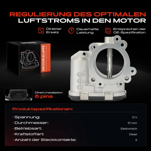 Drosselklappenstutzen 12 V Frankberg 5481FB0043696 Bild Drosselklappenstutzen 12 V Frankberg 5481FB0043696