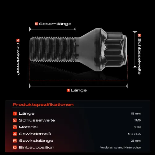 Radbolzen vorne und hinten Frankberg 5481FB0043812 Bild Radbolzen vorne und hinten Frankberg 5481FB0043812