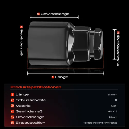 Radbolzen vorne und hinten Frankberg 5481FB0043816 Bild Radbolzen vorne und hinten Frankberg 5481FB0043816