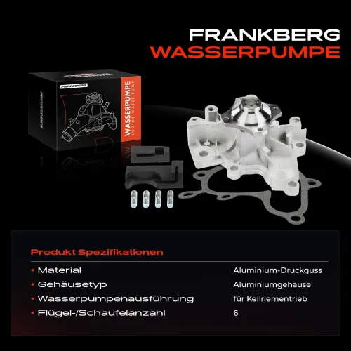 Wasserpumpe, Motorkühlung Frankberg 5481FB0043869 Bild Wasserpumpe, Motorkühlung Frankberg 5481FB0043869