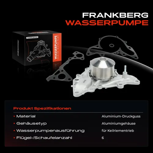Wasserpumpe, Motorkühlung Frankberg 5481FB0043877 Bild Wasserpumpe, Motorkühlung Frankberg 5481FB0043877