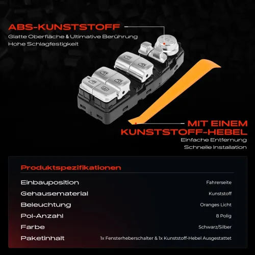 Schalter, Fensterheber fahrerseitig Frankberg 5481FB0043910 Bild Schalter, Fensterheber fahrerseitig Frankberg 5481FB0043910