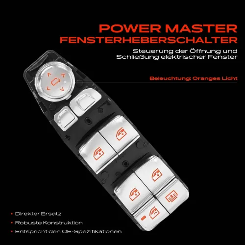 Schalter, Fensterheber fahrerseitig Frankberg 5481FB0043910 Bild Schalter, Fensterheber fahrerseitig Frankberg 5481FB0043910