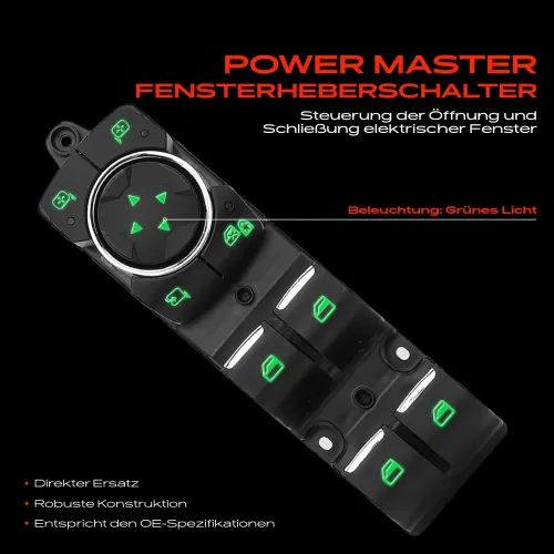 Schalter, Fensterheber fahrerseitig Frankberg 5481FB0043912 Bild Schalter, Fensterheber fahrerseitig Frankberg 5481FB0043912