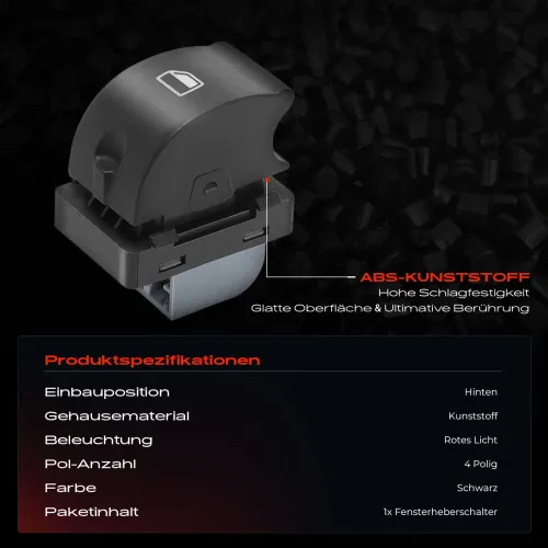 Schalter, Fensterheber hinten Frankberg 5481FB0043913 Bild Schalter, Fensterheber hinten Frankberg 5481FB0043913