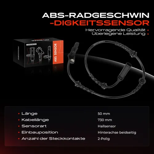Sensor, Raddrehzahl Hinterachse beidseitig Frankberg 5481FB0044076 Bild Sensor, Raddrehzahl Hinterachse beidseitig Frankberg 5481FB0044076