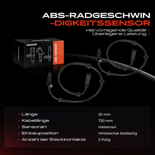 Sensor, Raddrehzahl Hinterachse beidseitig Frankberg 5481FB0044077 Bild Sensor, Raddrehzahl Hinterachse beidseitig Frankberg 5481FB0044077