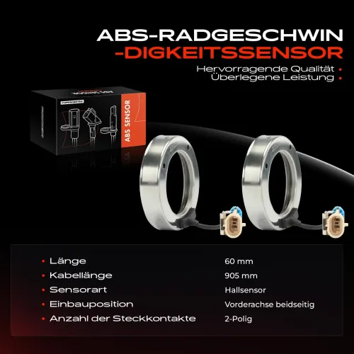 Sensor, Raddrehzahl Vorderachse beidseitig Frankberg 5481FB0044085 Bild Sensor, Raddrehzahl Vorderachse beidseitig Frankberg 5481FB0044085
