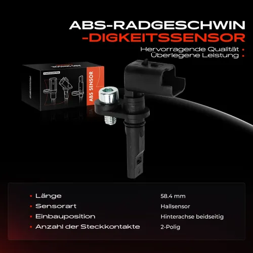 Sensor, Raddrehzahl Hinterachse beidseitig Frankberg 5481FB0044112 Bild Sensor, Raddrehzahl Hinterachse beidseitig Frankberg 5481FB0044112
