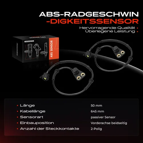 Sensor, Raddrehzahl Vorderachse beidseitig Frankberg 5481FB0044128 Bild Sensor, Raddrehzahl Vorderachse beidseitig Frankberg 5481FB0044128