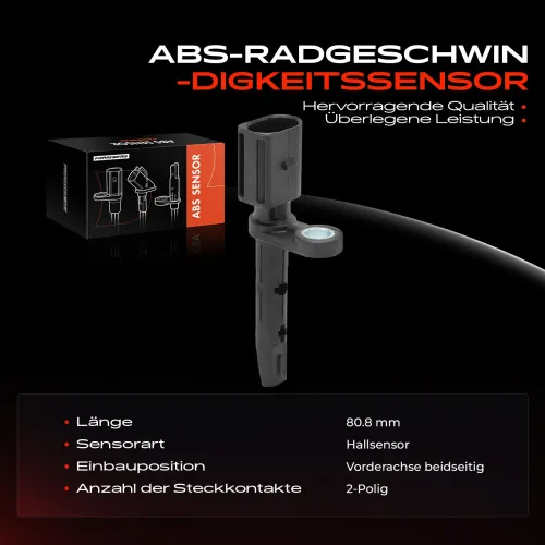 Sensor, Raddrehzahl Vorderachse beidseitig Frankberg 5481FB0044707 Bild Sensor, Raddrehzahl Vorderachse beidseitig Frankberg 5481FB0044707