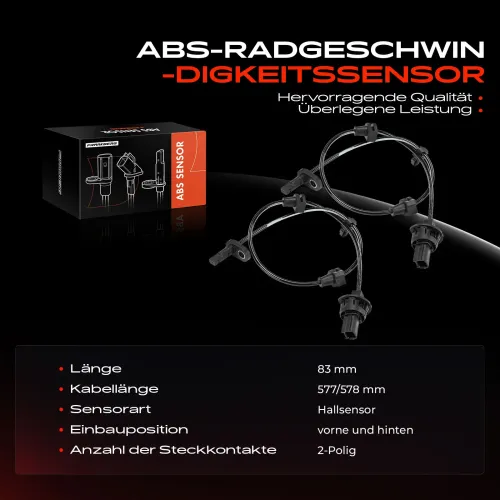 Sensor, Raddrehzahl Vorderachse beidseitig Frankberg 5481FB0044721 Bild Sensor, Raddrehzahl Vorderachse beidseitig Frankberg 5481FB0044721