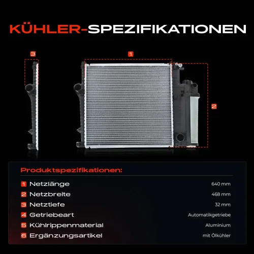 Kühler, Motorkühlung Frankberg 5481FB0045051 Bild Kühler, Motorkühlung Frankberg 5481FB0045051