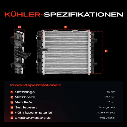 Kühler, Motorkühlung Frankberg 5481FB0045055 Bild Kühler, Motorkühlung Frankberg 5481FB0045055