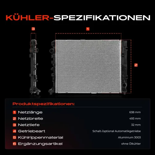 Kühler, Motorkühlung Frankberg 5481FB0045073 Bild Kühler, Motorkühlung Frankberg 5481FB0045073