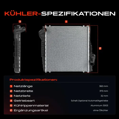 Kühler, Motorkühlung Frankberg 5481FB0045077 Bild Kühler, Motorkühlung Frankberg 5481FB0045077