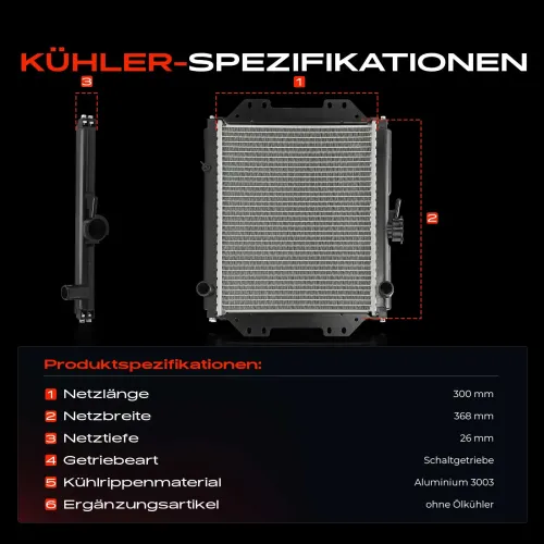 Kühler, Motorkühlung Frankberg 5481FB0045087 Bild Kühler, Motorkühlung Frankberg 5481FB0045087