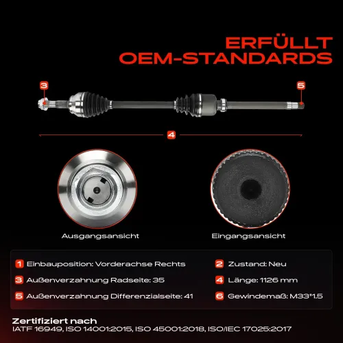 Antriebswelle Vorderachse rechts Frankberg 5481FB0045111 Bild Antriebswelle Vorderachse rechts Frankberg 5481FB0045111