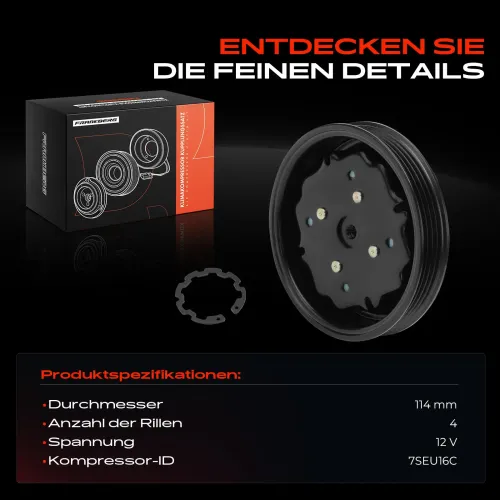 Magnetkupplung, Klimakompressor 12 V Frankberg 5481FB0045136 Bild Magnetkupplung, Klimakompressor 12 V Frankberg 5481FB0045136