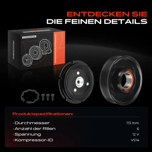 Magnetkupplung, Klimakompressor 12 V Frankberg 5481FB0045141 Bild Magnetkupplung, Klimakompressor 12 V Frankberg 5481FB0045141