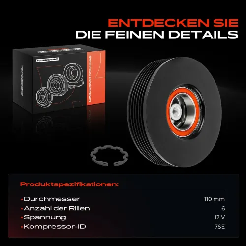 Magnetkupplung, Klimakompressor 12 V Frankberg 5481FB0045143 Bild Magnetkupplung, Klimakompressor 12 V Frankberg 5481FB0045143