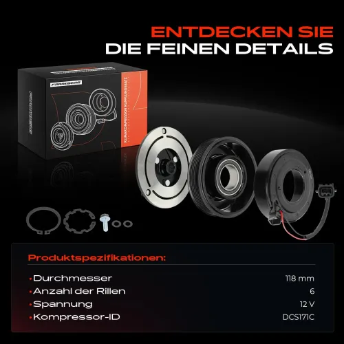 Magnetkupplung, Klimakompressor 12 V Frankberg 5481FB0045146 Bild Magnetkupplung, Klimakompressor 12 V Frankberg 5481FB0045146