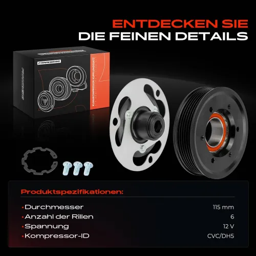 Magnetkupplung, Klimakompressor 12 V Frankberg 5481FB0045149 Bild Magnetkupplung, Klimakompressor 12 V Frankberg 5481FB0045149