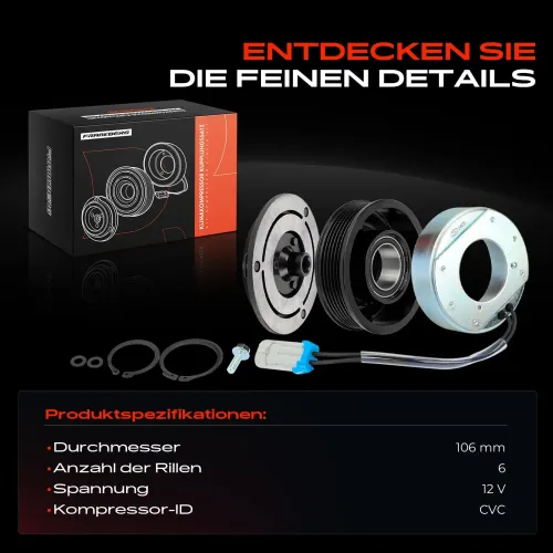 Magnetkupplung, Klimakompressor 12 V Frankberg 5481FB0045154 Bild Magnetkupplung, Klimakompressor 12 V Frankberg 5481FB0045154