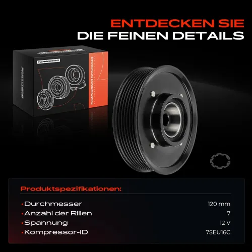 Magnetkupplung, Klimakompressor 12 V Frankberg 5481FB0045162 Bild Magnetkupplung, Klimakompressor 12 V Frankberg 5481FB0045162