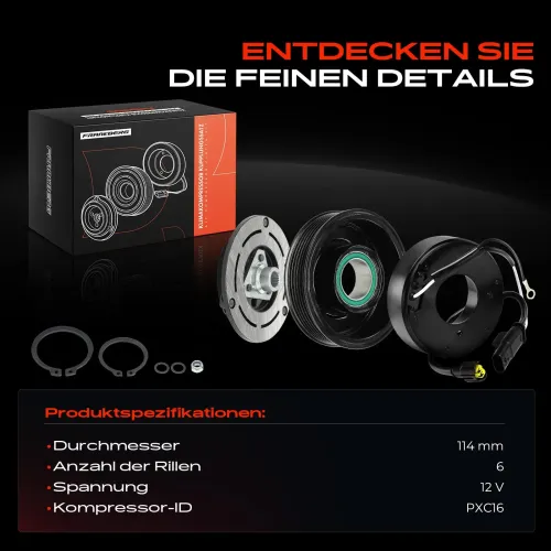 Magnetkupplung, Klimakompressor 12 V Frankberg 5481FB0045164 Bild Magnetkupplung, Klimakompressor 12 V Frankberg 5481FB0045164