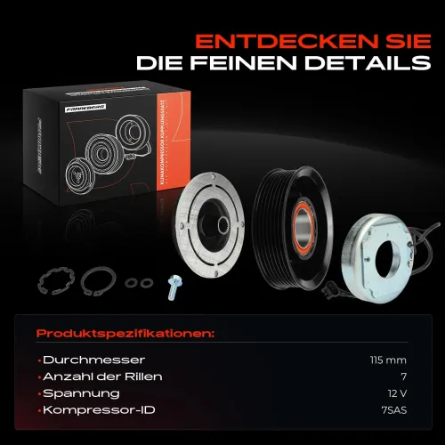 Magnetkupplung, Klimakompressor 12 V Frankberg 5481FB0045165 Bild Magnetkupplung, Klimakompressor 12 V Frankberg 5481FB0045165
