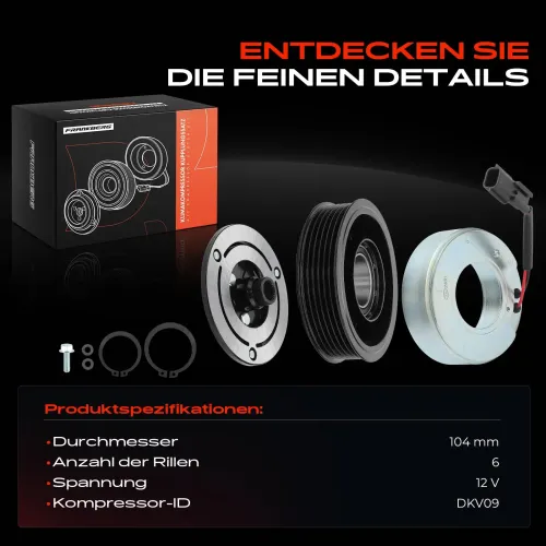 Magnetkupplung, Klimakompressor 12 V Frankberg 5481FB0045173 Bild Magnetkupplung, Klimakompressor 12 V Frankberg 5481FB0045173