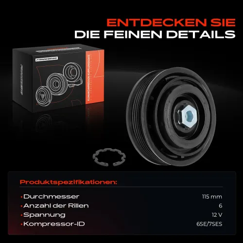 Magnetkupplung, Klimakompressor 12 V Frankberg 5481FB0045186 Bild Magnetkupplung, Klimakompressor 12 V Frankberg 5481FB0045186